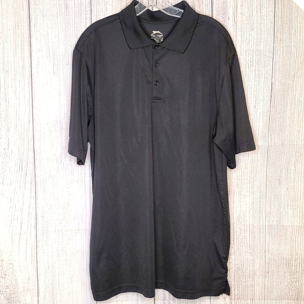 SLAZENGER Black Golf Athletic Polo Shirt size XL men's - Picture 2 of 5